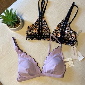 2 bathing suit tops